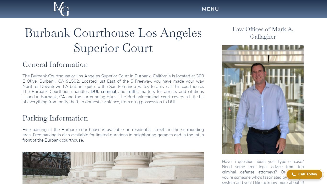 Burbank Courthouse Los Angeles Superior Court - Mark A. Gallagher